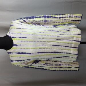 Lululemon Athletica Tie-Dye Crew Neck Sweater - White, Purple, YellOw